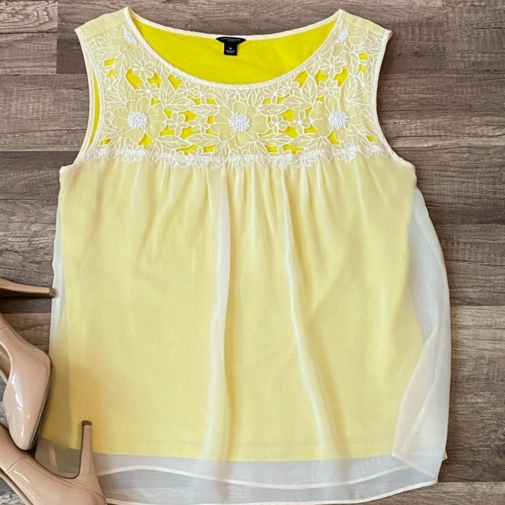 Ann Taylor Beautiful Yellow Blouse